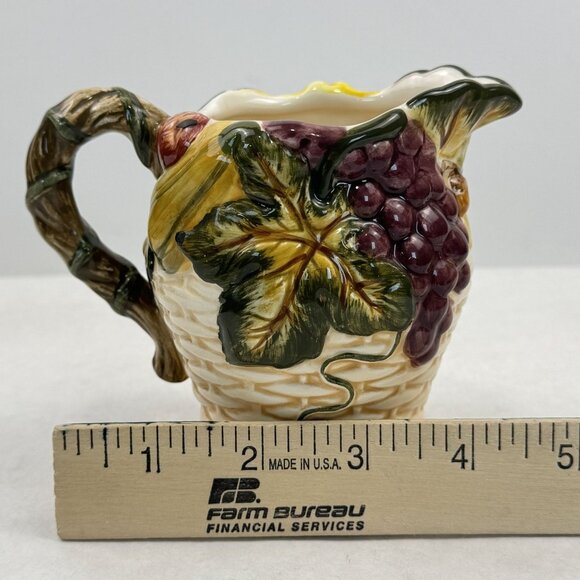 Vintage Ceramic Fall Harvest Creamer & Sugar Bowl Set Thanksgiving Tableware - Picture 11 of 14